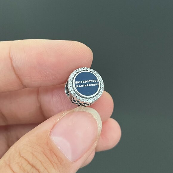 Pandora USMC Marine Corps Exclusive Pandora Dangle Bead Charm - Picture 3 of 5